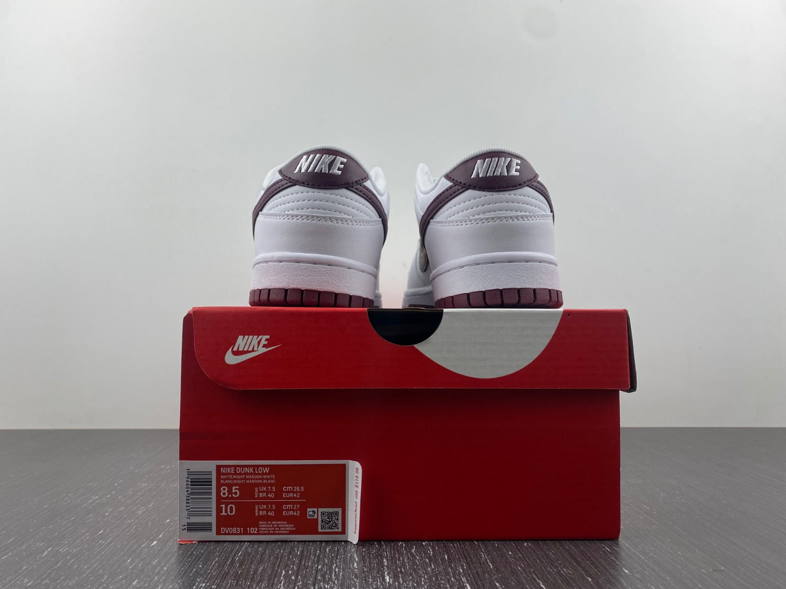 nike dunk low night maroon dv0831-102 dv0831-102