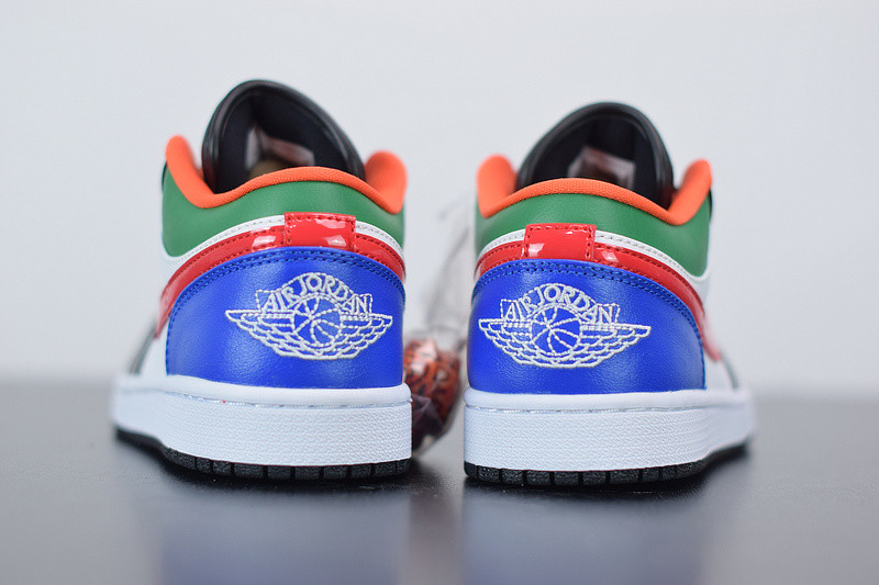 air jordan 1 low multi-color blacl toe cz4776-101