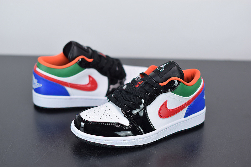 air jordan 1 low multi-color blacl toe cz4776-101