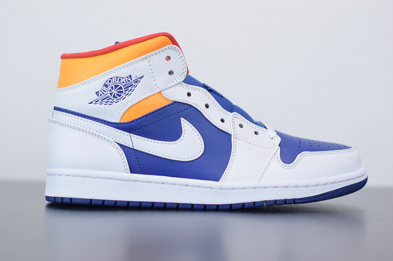 air jordan 1 mid royal blue laser orange 554724-131
