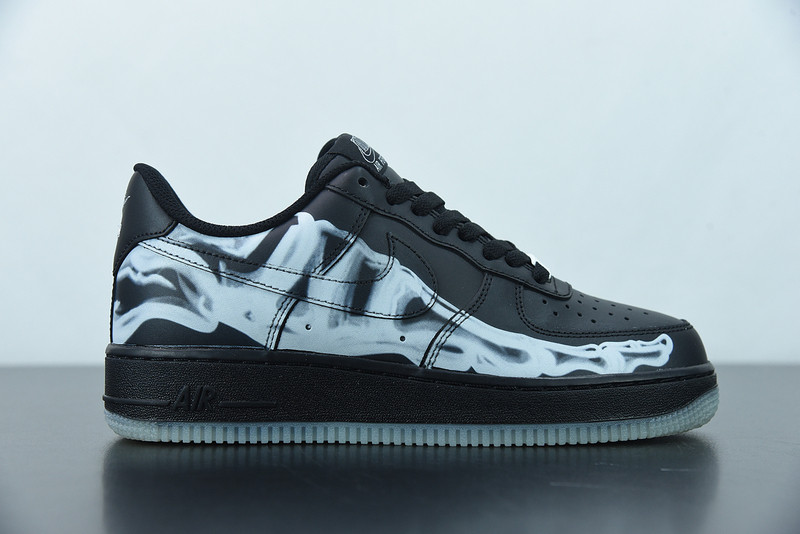 nike air force 1 ''07 qs'' black skeleton bq7541-001