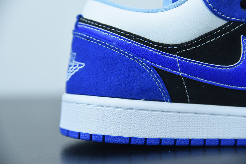 air jordan 1 low black blue white dh0206-400
