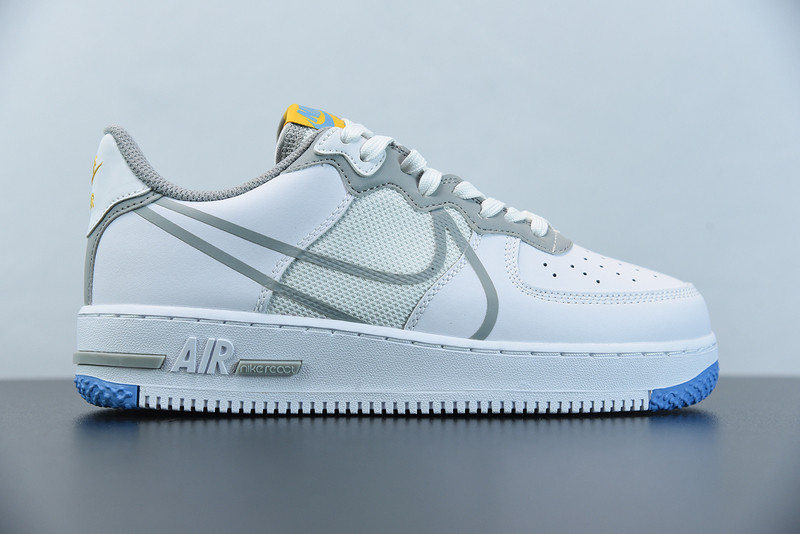 nike air force 1 react light smoke grey ct1020-100