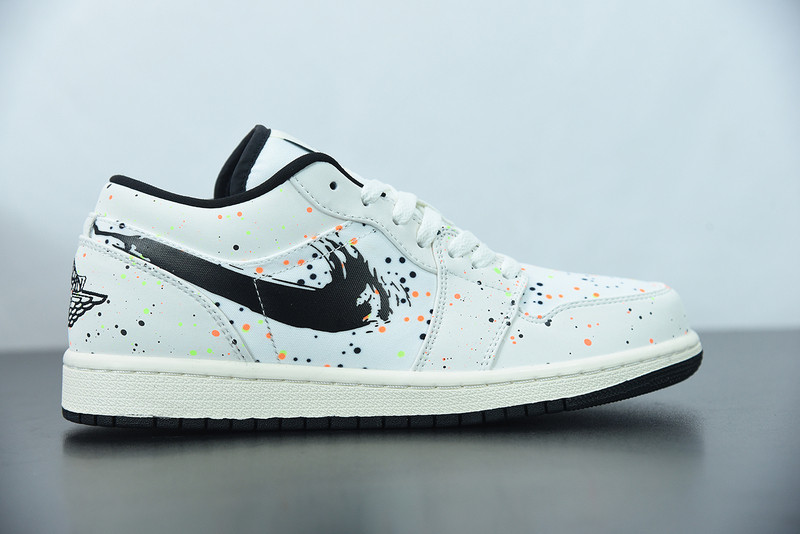 air jordan 1 low paint splatter brushstroke swh dm3528-100