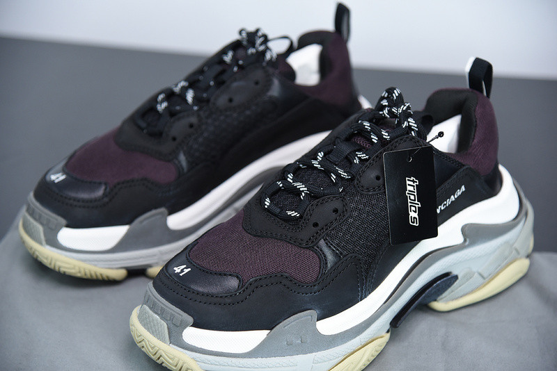 bc triple s trainer black burgundy white 536737 w09oh 1091