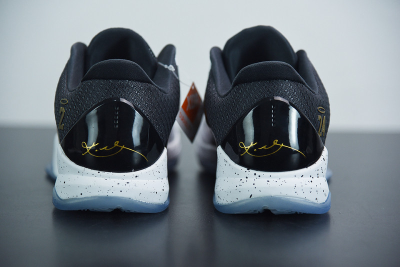 nike kobe v protro black white gold cd0824-127