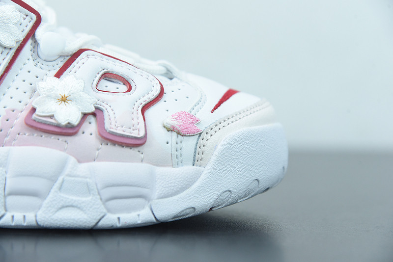 nike air more uptempo 96 gs"white/cherry blossoms