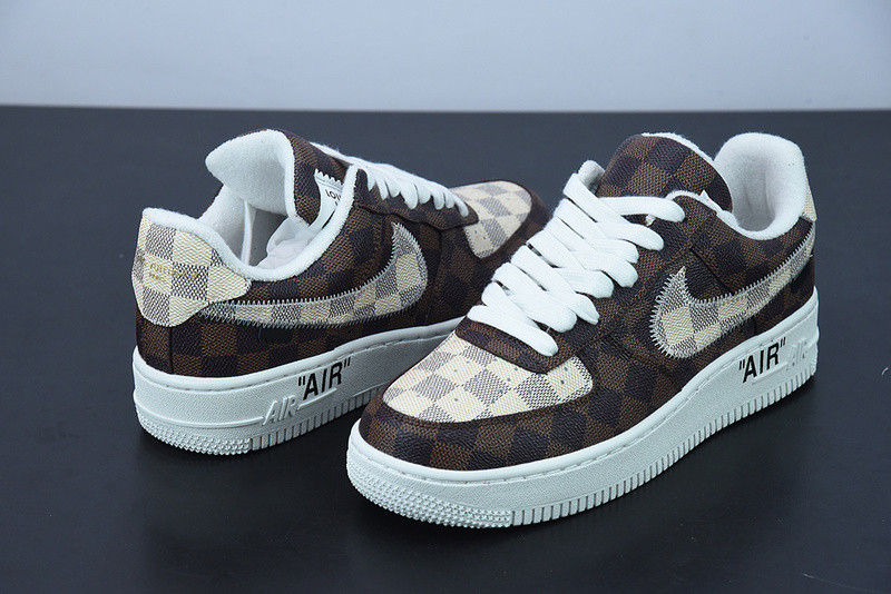 lvt x air force 1‘07 low "damier azur/brown/monogram