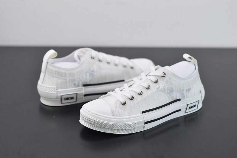 dio* b23 oblique low-top white sneaker