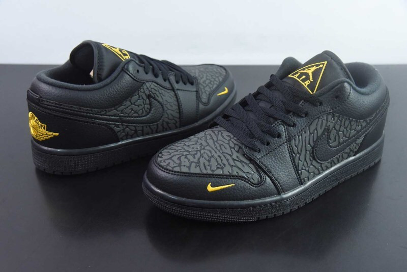 Air Jordan 1 Low Black Elephant Print IM6568-010