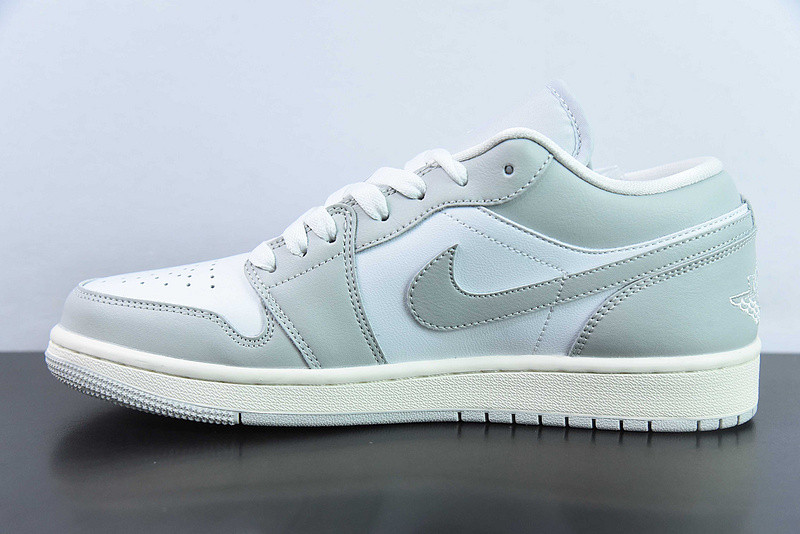 air jordan 1 low "light grey/sail" dc0774-103