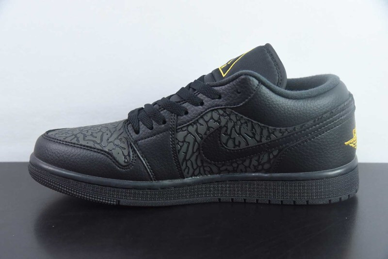 Air Jordan 1 Low Black Elephant Print IM6568-010
