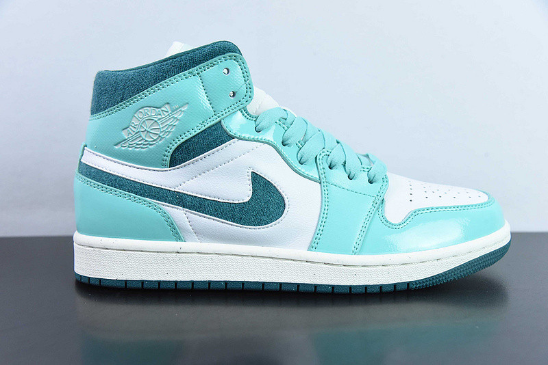 air jordan 1 mid chenille "bleached turquoise" dz3745‑300