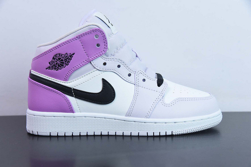 air jordan 1 mid barely grape (gs) dq8423-501