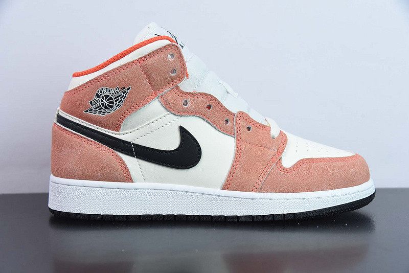 air jordan 1 mid gs “orange suede” dv1336-800