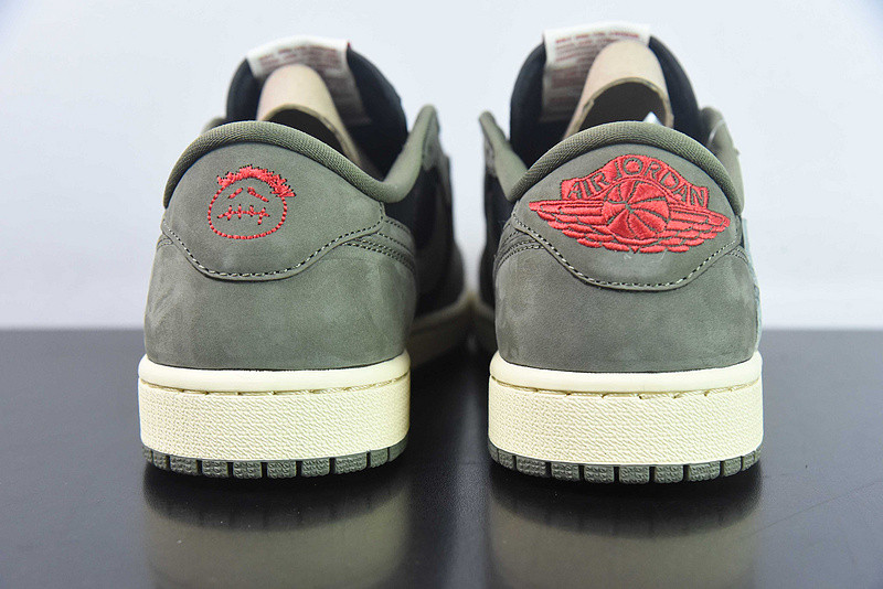 travis scott x air jordan 1 low og “black olive” dm7866-002