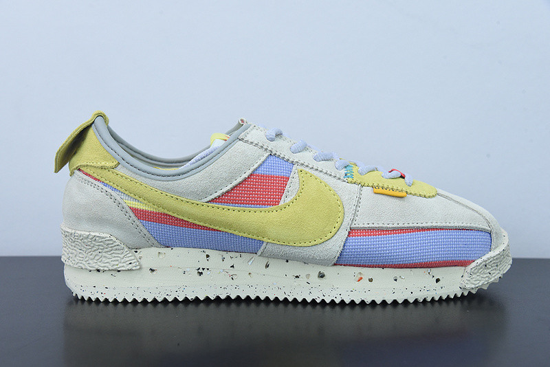 union x nike cortez yellow purple red dr1413-100