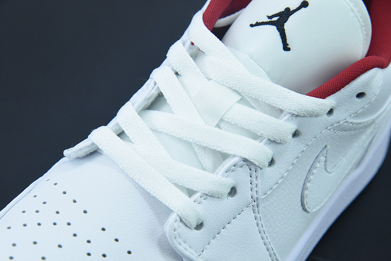 air jordan 1 low gs "white/red" 553560-164