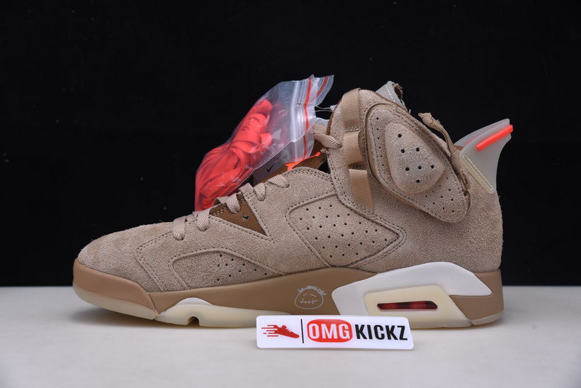 travis scott x air jordan 6 “british khaki ” dh0690-200